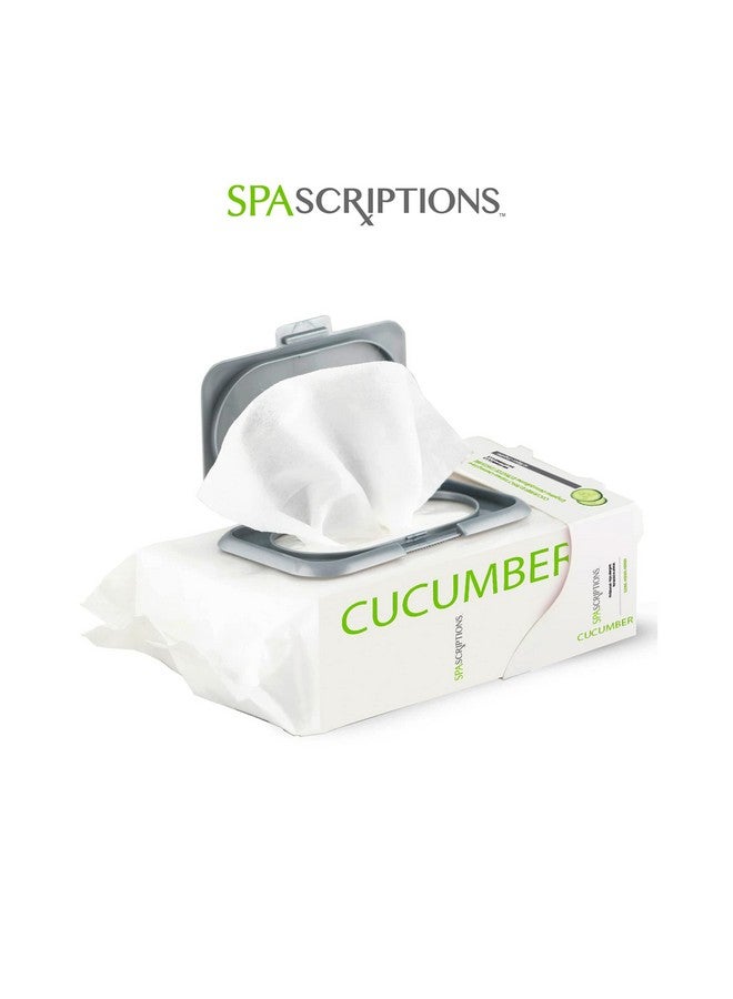 spascriptions Cucumber Makeup And Face Cleansing Wipes Usable As Even Waterproof Mascara Cleanser Wipes Face Wipes For Women For Beauty Personal Care Gentle And Effective Makeup Cleanser 60 Ct. 1 Pack - Image 2