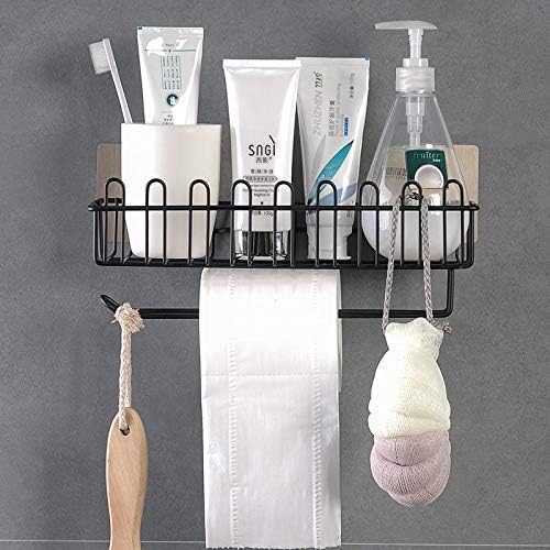 Killerzone Stainless Steel Wall Mounted Hanging Self Adhesive Storage with Towel and Tissue Rack Holder Organizer for Your HomeKitchenBathroom and WardrobeShower Caddy for BathroomKitchen - Image 3