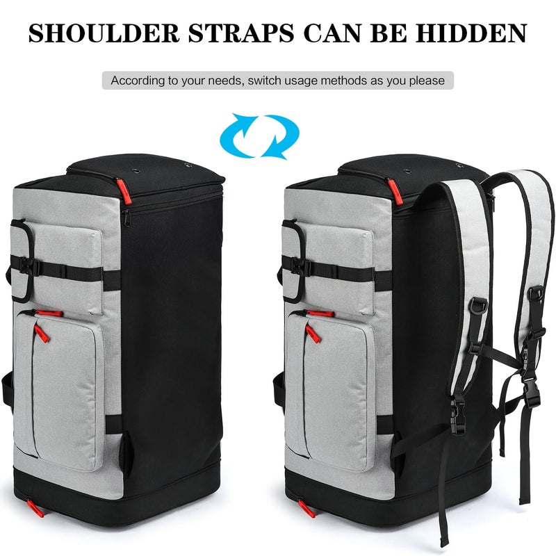 TUGUAN Large Capacity Baseball & Softball Duffle Bag with Shoe Compartment - Portable Bat Backpack for Adults, Coaches, and Teams 65L Storage for Catcher Gear & Equipment - Image 4