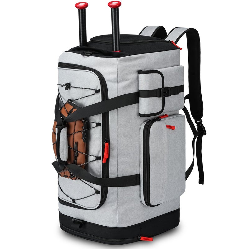 TUGUAN Large Capacity Baseball & Softball Duffle Bag with Shoe Compartment - Portable Bat Backpack for Adults, Coaches, and Teams 65L Storage for Catcher Gear & Equipment - Image 1