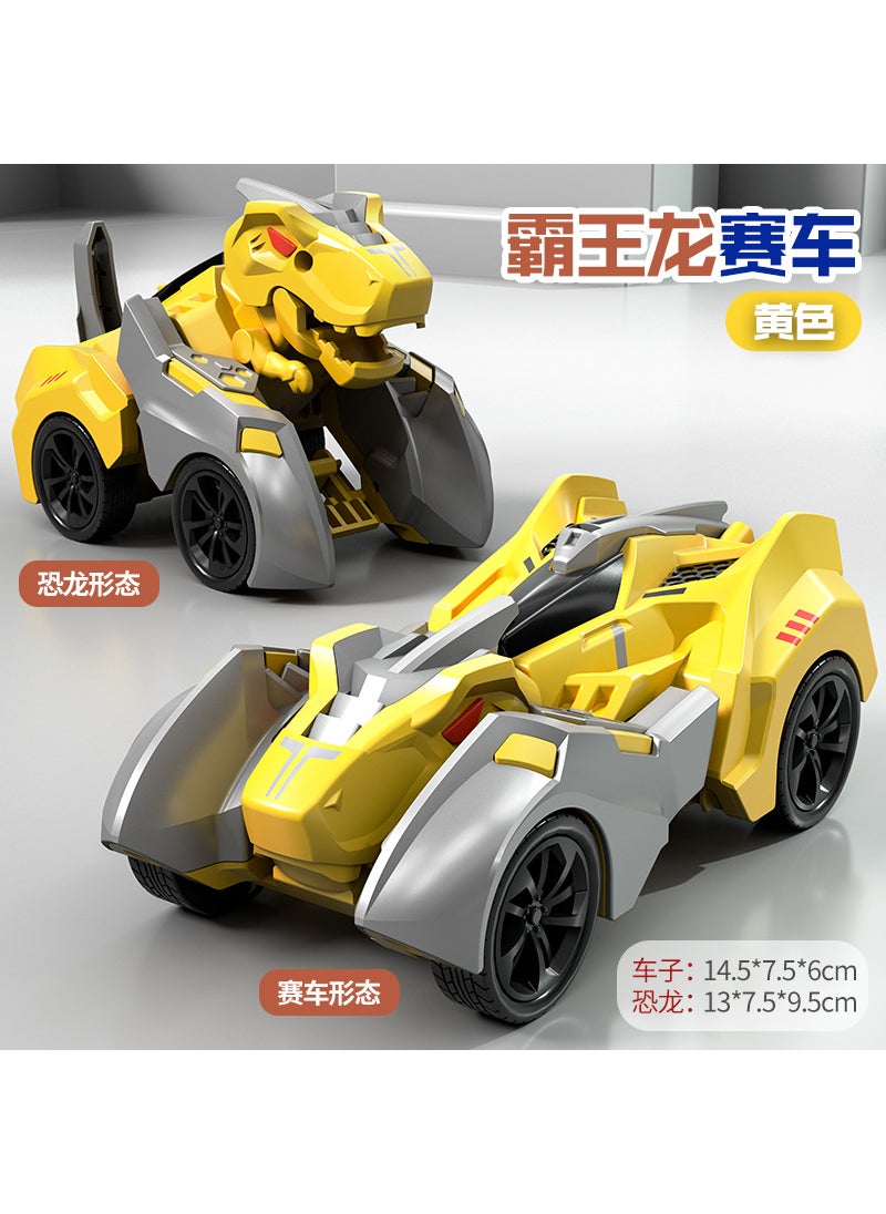 null - Transforming Robot Bugatti Car Toy for Boys[Yellow] Collision deformation Tyrannosaurus Rex [Yellow] Collision deformation Tyrannosaurus Rex - Image 1