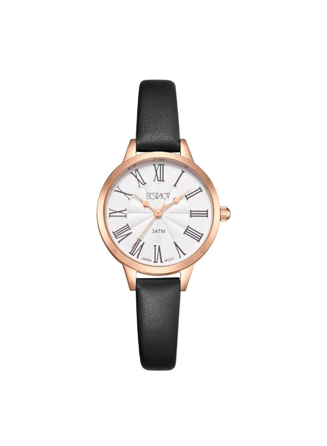ECSTACY Women's Genuine leather Analog Watch E25511-RLBW - 28 mm