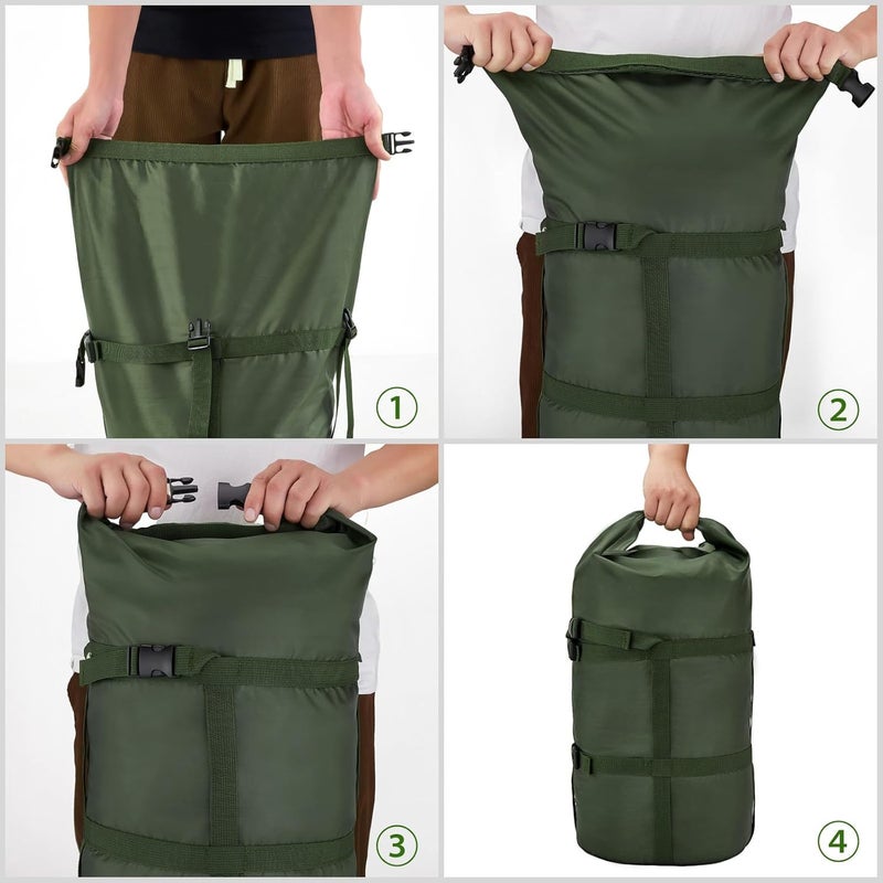 MOOCY Compression Stuff Sack, 12L/24L/45L Sleeping Bag Cover Sack Sleeping Bags Storage Stuff Sack Organizer - Great Sleeping Bags Clothes Camping Hiking Backpacking - Image 4