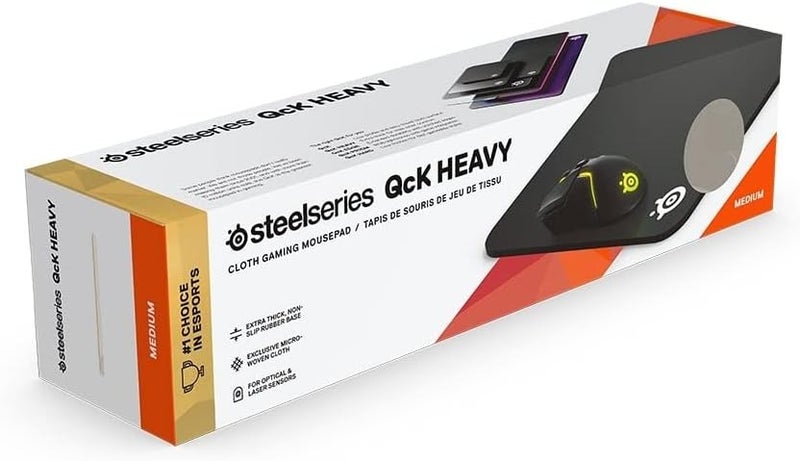 bluejw 63836 Qck Heavy Cloth Gaming Mouse Pad - Extra Thick Non-Slip Base - Micro-Woven Surface - Optimized For Gaming Sensors - Size M (320 X 270 X 6Mm) - Black - Image 2