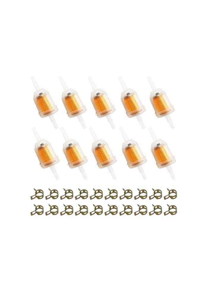 Strongthium 14 516 Inline Fuel Filters with Magnet for Briggs Stratton John Deere Kawasaki Kohler Lawn Mowers Small Tractors Garden Tillers Go Garts Clamps x20 - Image 1