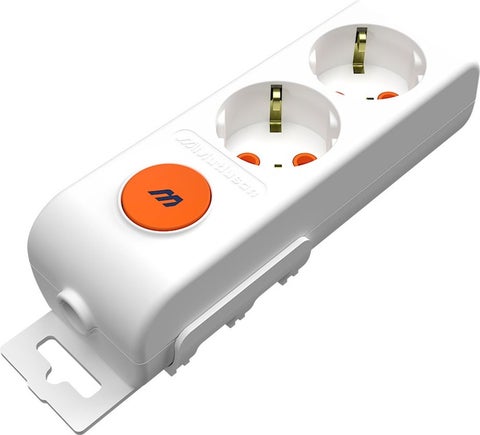 Rı-Tech Double Switched Grounded Group Socket with Child Protection Terminal