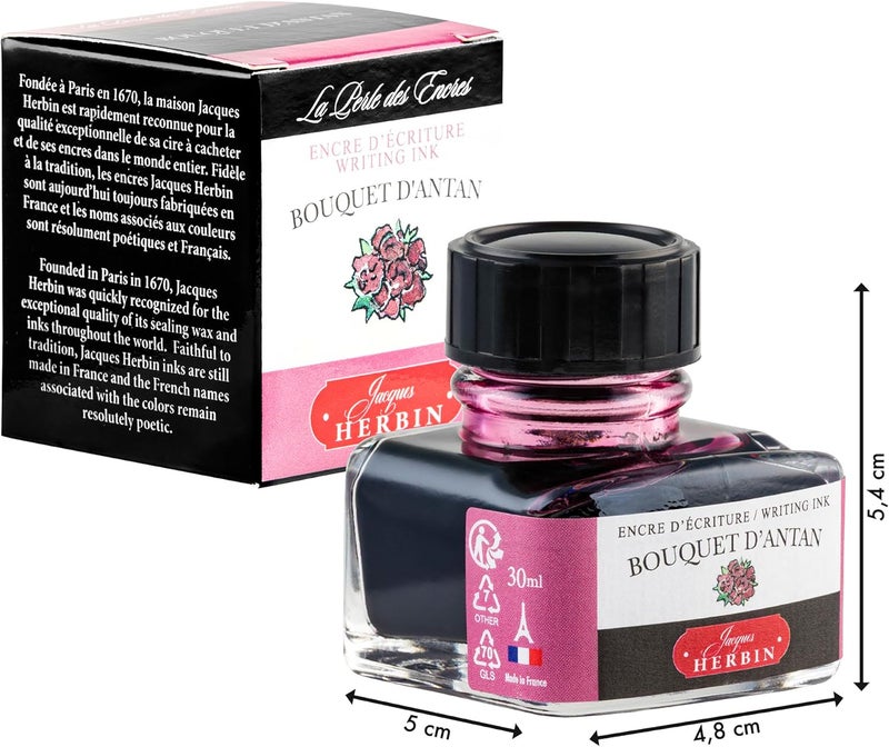 Jacques Herbin J 30 ml"D" Ink Bottle - Bouquet D'antan - Image 4