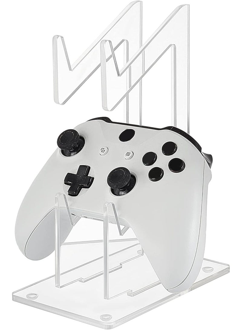 ZEESQUARE Clear Acrylic Game Controller & Console Holder Stand – Universal Desktop Display Storage Rack for PS5, PS4, Xbox Series X/S, Xbox One, Nintendo Switch & PC Controllers - Image 1