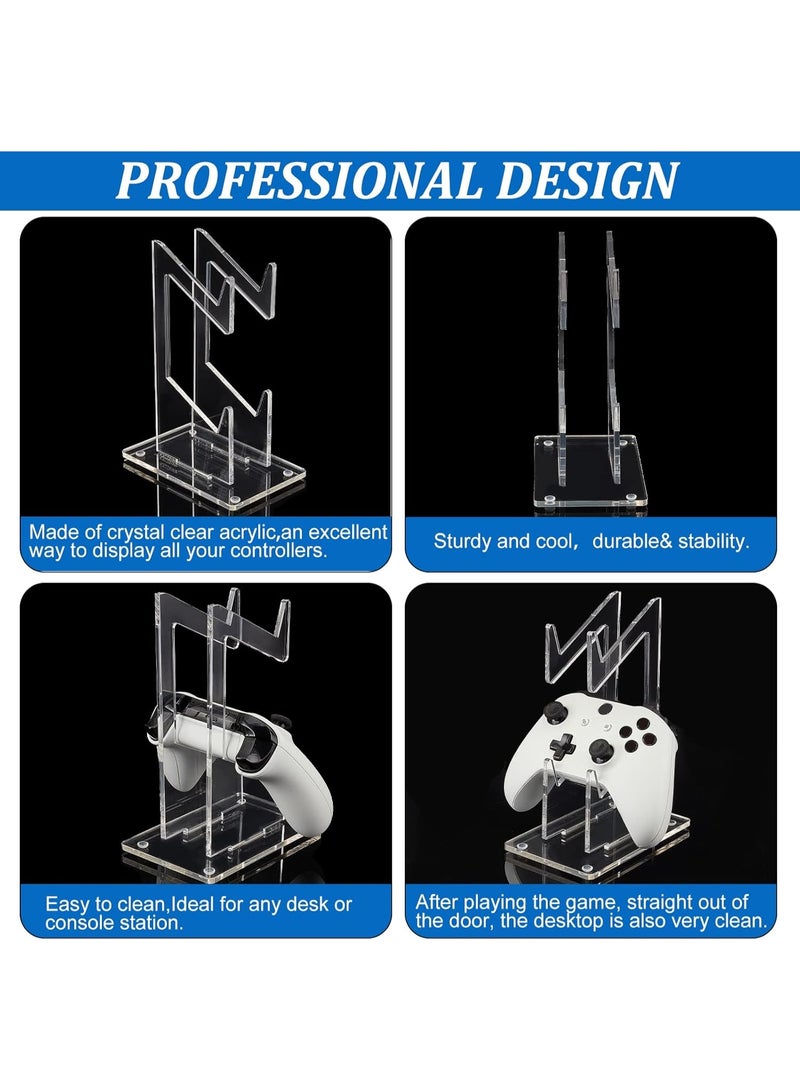 ZEESQUARE Clear Acrylic Game Controller & Console Holder Stand – Universal Desktop Display Storage Rack for PS5, PS4, Xbox Series X/S, Xbox One, Nintendo Switch & PC Controllers - Image 5