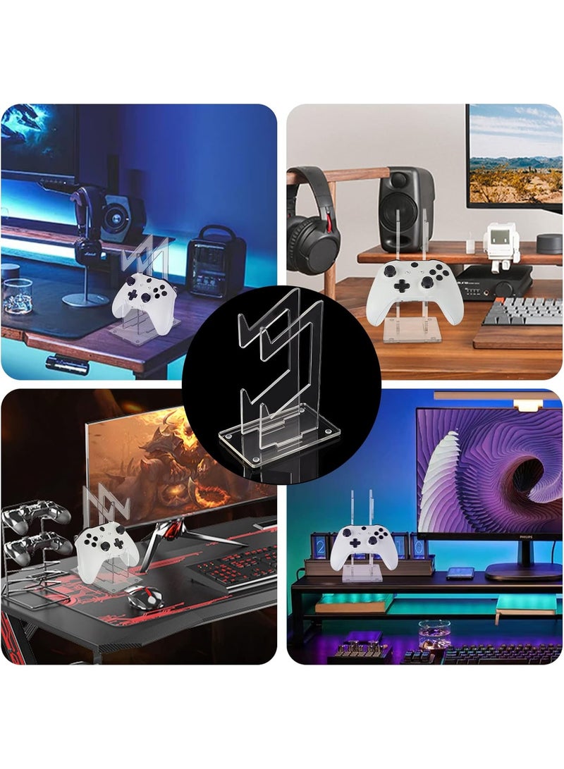 ZEESQUARE Clear Acrylic Game Controller & Console Holder Stand – Universal Desktop Display Storage Rack for PS5, PS4, Xbox Series X/S, Xbox One, Nintendo Switch & PC Controllers - Image 3