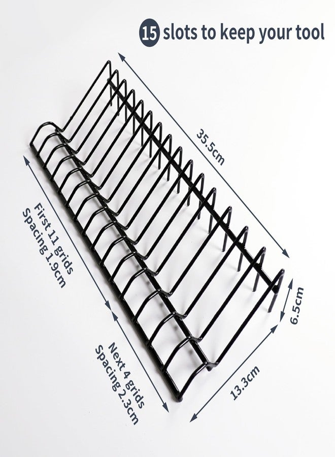 إيه إكس إل رف منظم للكماشة من تايوان، رف كماشة مزود بـ 15 فتحة، كماشة معزولة بمقبض عادي وعريض، مفتاح ربط، قواطع، أدوات يدوية، منظم تخزين في درج أو صندوق - Image 3