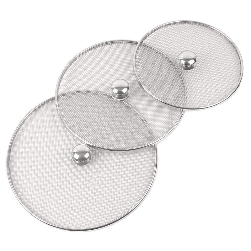NURAT® Mesh Net Cover Stainless Steel Vessel Net Cover Lid for Fruits Vegetable Basket, Milk Pan, Food for Kitchen and Dining Table, Multipurpose Strainer (Set of 3 (7, 8, 9 inch)) - Image 4