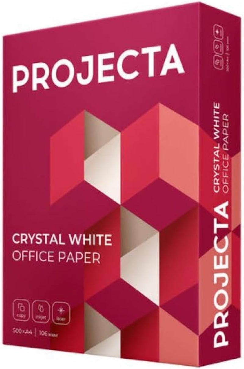 Projecta Ultra A4 Crystal White Office Paper - 80 GSM, 500 Sheets - Image 1