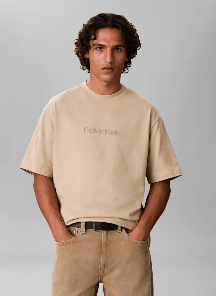 Calvin Klein Relaxed Heavy Jersey Logo T-shirt