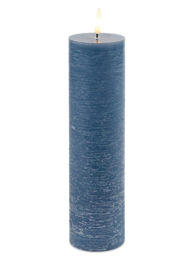 Melrose FIA Wick Candle, Blue, Wax and Plastic, 3-inch Diameter x 8-inch Height