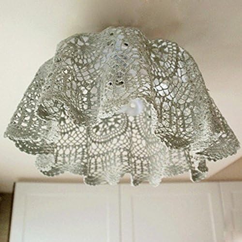 Laivigo New Handmade Crochet Lace Round Table Cloth Doilies Doily24 InchWhite - Image 2