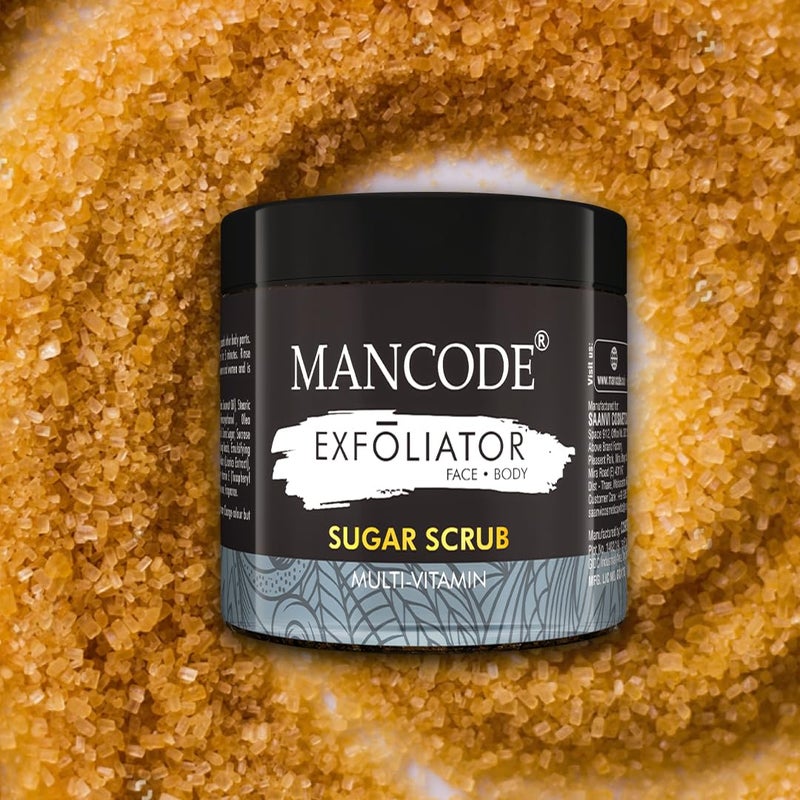 MAN CODE Mancode MultiVitamin Sugar Scrub for Face Body for Tan Removal Exfoliating Detan Scrubs for Glowing Soft Smooth Skin Removes Tan Blackheads and Dirt For Men Women 125gm - Image 5