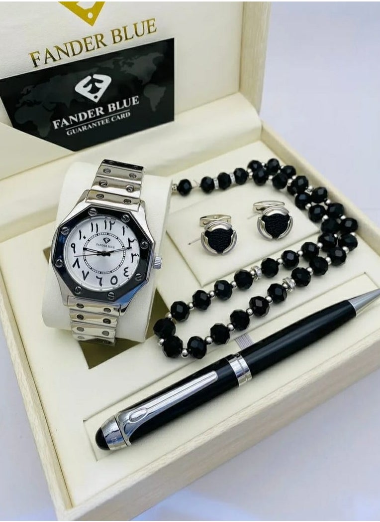 فاندر بلو طقم رجالي فندربلو ⌚ الطقم مكون من ساعه فندربلو ⌚ قلم فندربلو 🖋 كبك فندربلو 