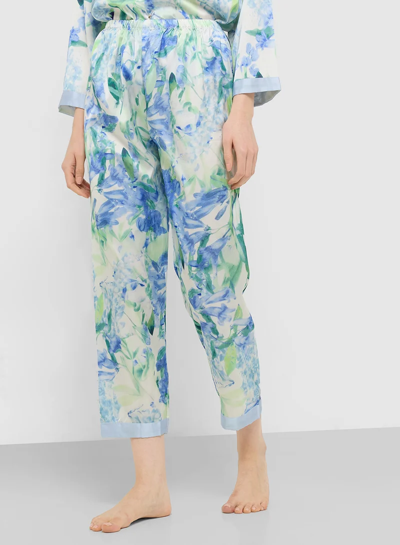Ginger Floral Button Down Shirt & Pyjama Set