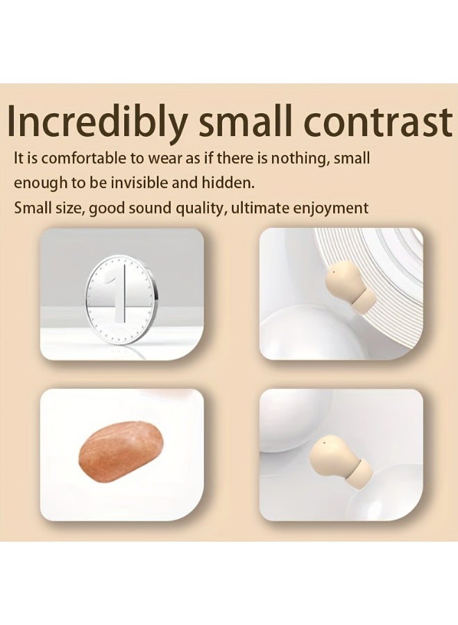 Headphones New in-ear Design Running Earphone HIFI Stereo Noise Reduction Wireless Earbuds White Beige Black - Image 2