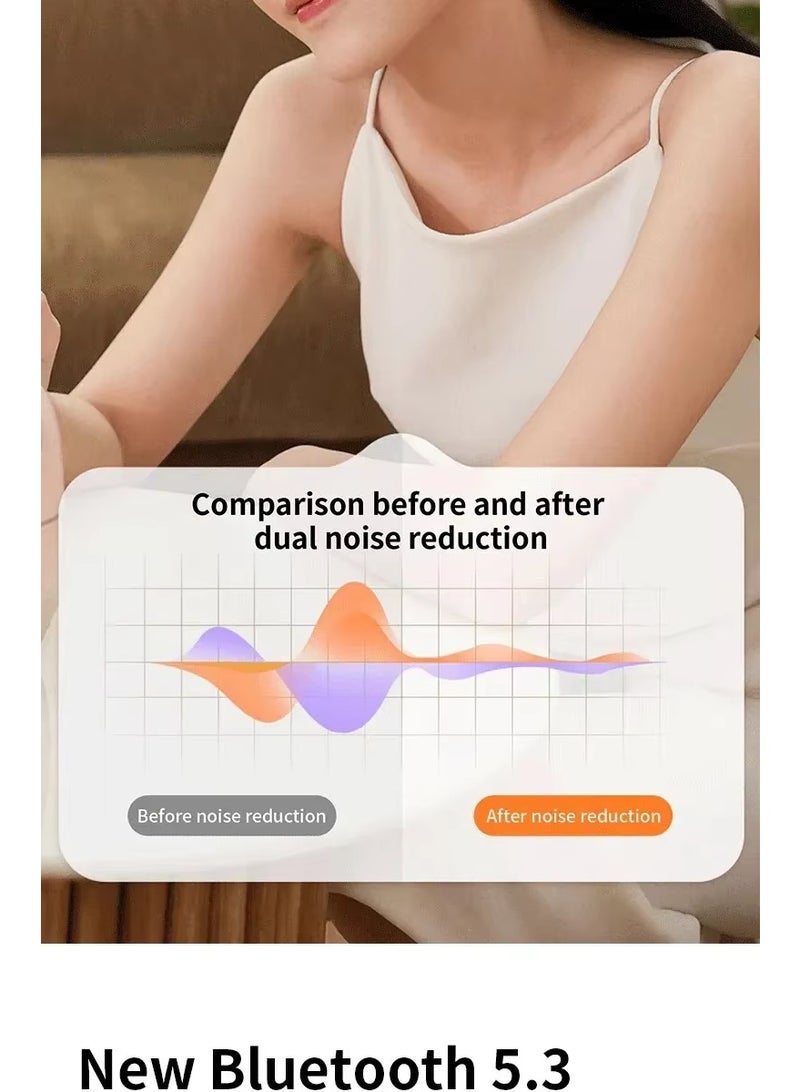 Headphones New in-ear Design Running Earphone HIFI Stereo Noise Reduction Wireless Earbuds White Beige Black - Image 5