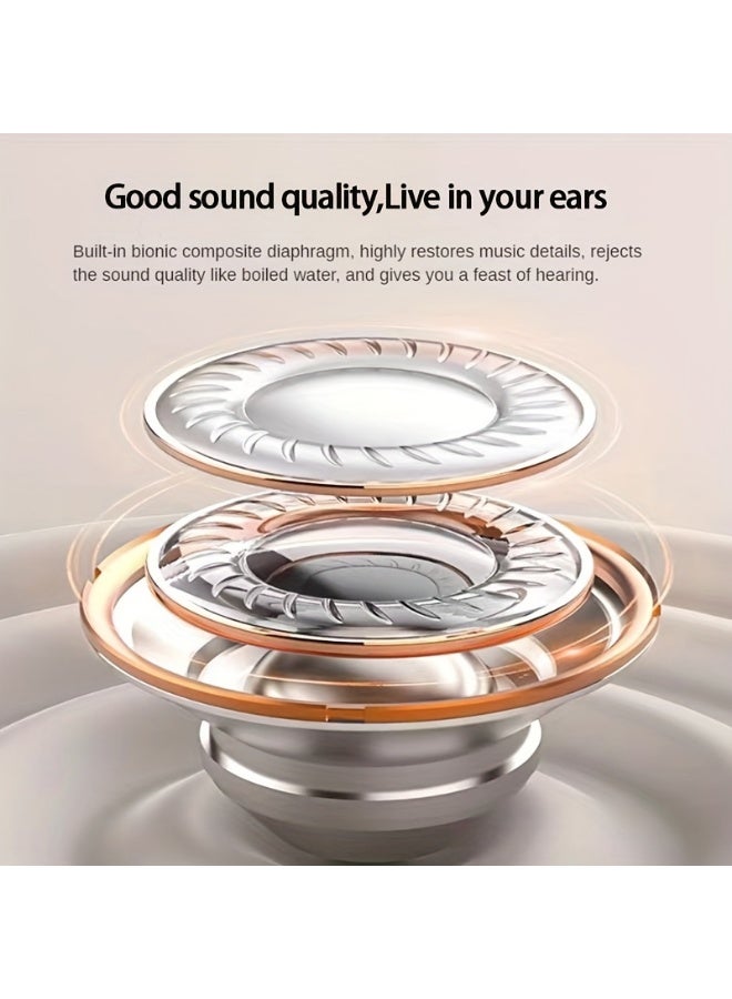 Headphones New in-ear Design Running Earphone HIFI Stereo Noise Reduction Wireless Earbuds White Beige Black - Image 3