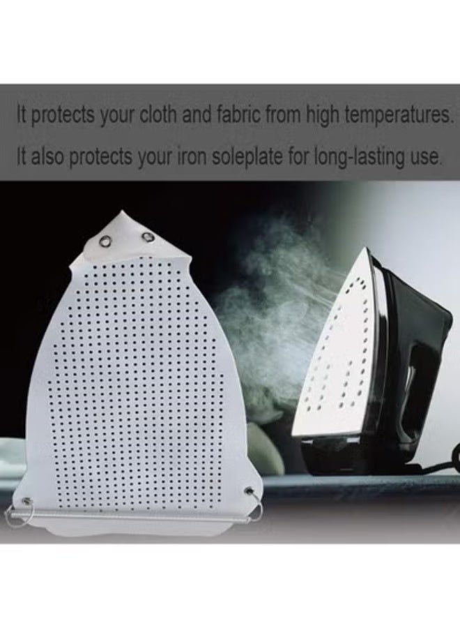 Chabeia Ironing Shoe Cover Electric Iron Assistant Tool Slip on Most Standard Size Electric Iron Safe Slip On Ironing Shoe - Prevents Scorching, Sticking, Shine (white) - Image 5