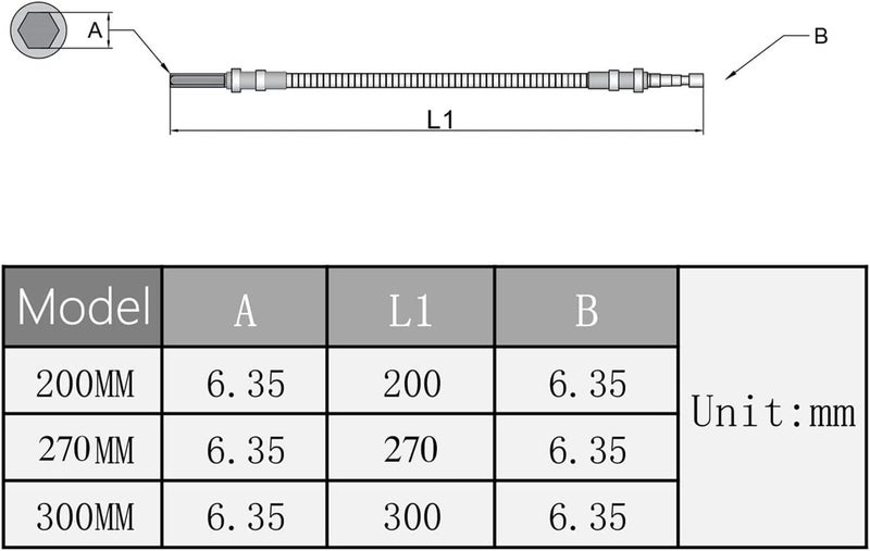 Utoolmart Flexible Shaft Extension Drill Bits, Magnetic Extention 1/4" Hex Shaft Screw Drill Connection Tip, 10.6-inch Flexible Drill Bit Extension, for Electric Screwdriver Power Impact Drill - Image 5