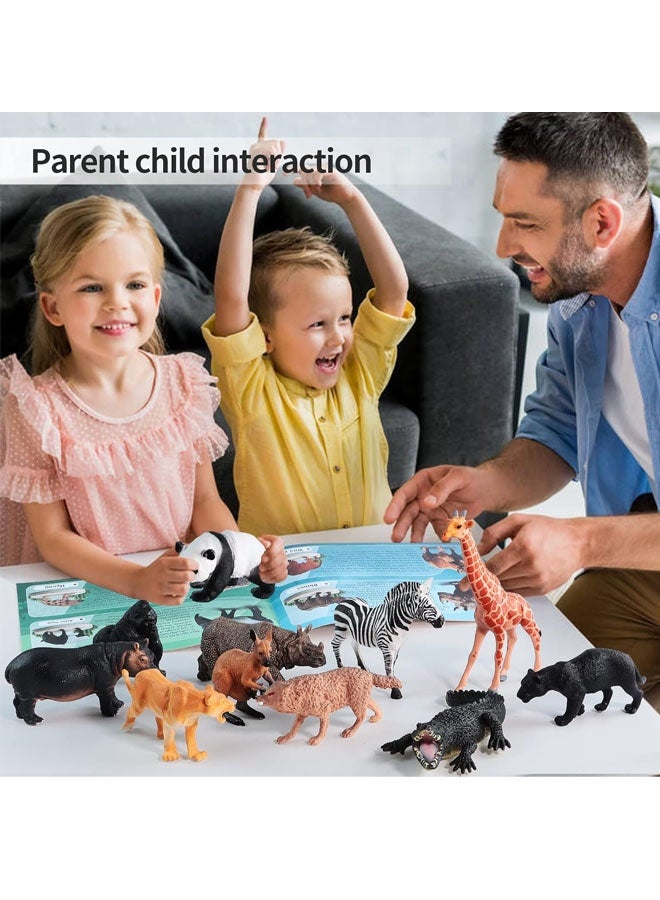 Animals Figures Toys 51Pcs, Realistic Forest Animal Toys Set, Mini Jungle Toys Set, Educational Party Cake Toppers, Learning Toys for Toddlers and Children  - Image 5