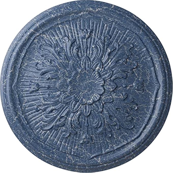 CM16LUAMC LUTON CEILING MEDALLION, 15 3/4"OD X 5/8"P (FITS CANOPIES UP TO 1 1/8"), HAND-PAINTED AMERICANA LE - Image 1