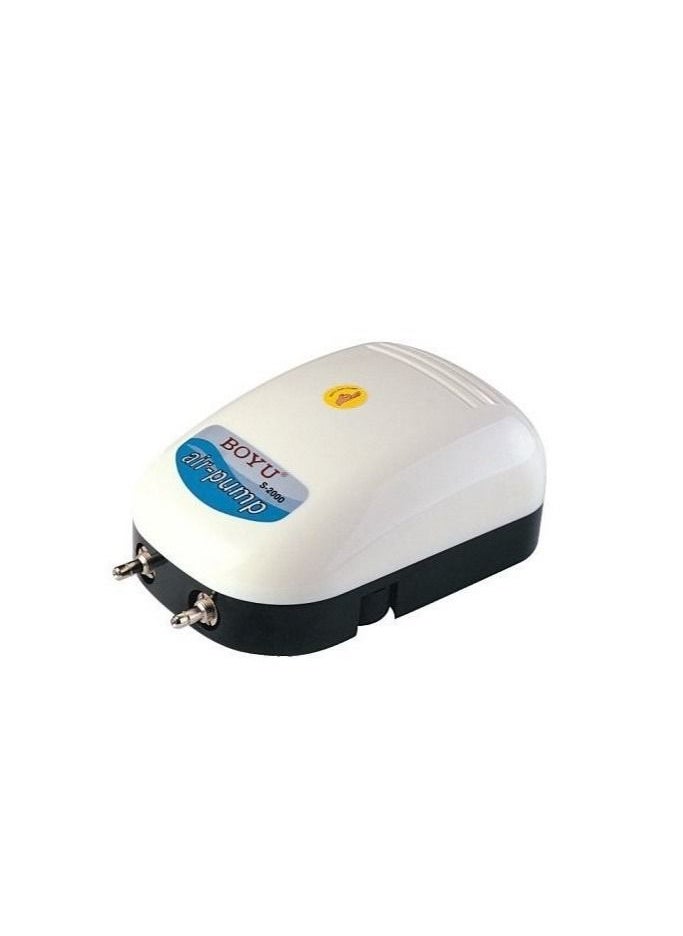 BOYU - Double Outlet S-Series Aquatic Air Pump 2x4L/Min - Image 1