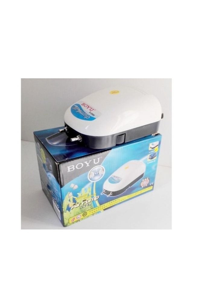 BOYU - Double Outlet S-Series Aquatic Air Pump 2x4L/Min - Image 1