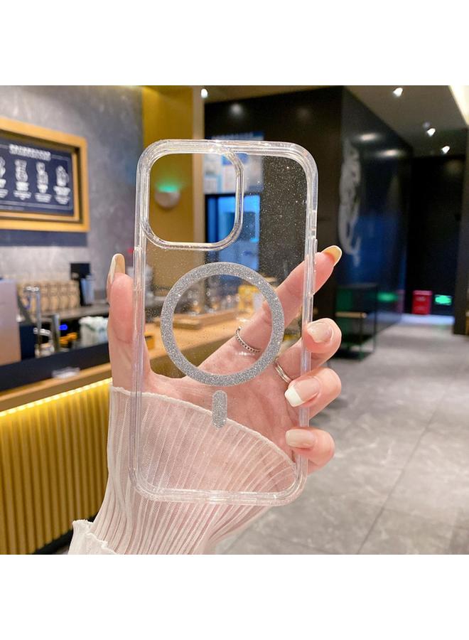 S-TOP Case For iPhone 16 Pro Max Clear Glitter Powder MagSafe Phone Case - Image 2