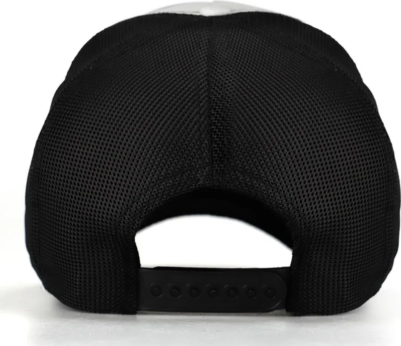 Black Börk Blackbörk V1 Trucker Lion - Unisex White-Black Hat (Cap) with 9sb Code Logo
