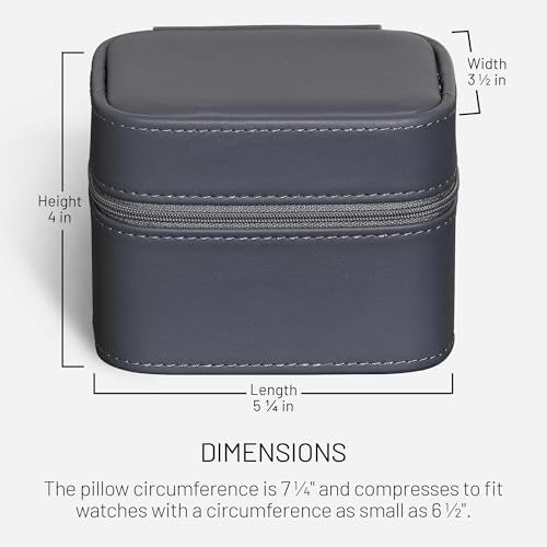 ROTHWELL 2 Watch Travel Case Storage Organizer for 2 Watches | Watch Case for Men and Women | Tough Portable Protection w/Zipper Fits All Wristwatches & Smart Watches Up to 50mm (Carbon) - Image 4
