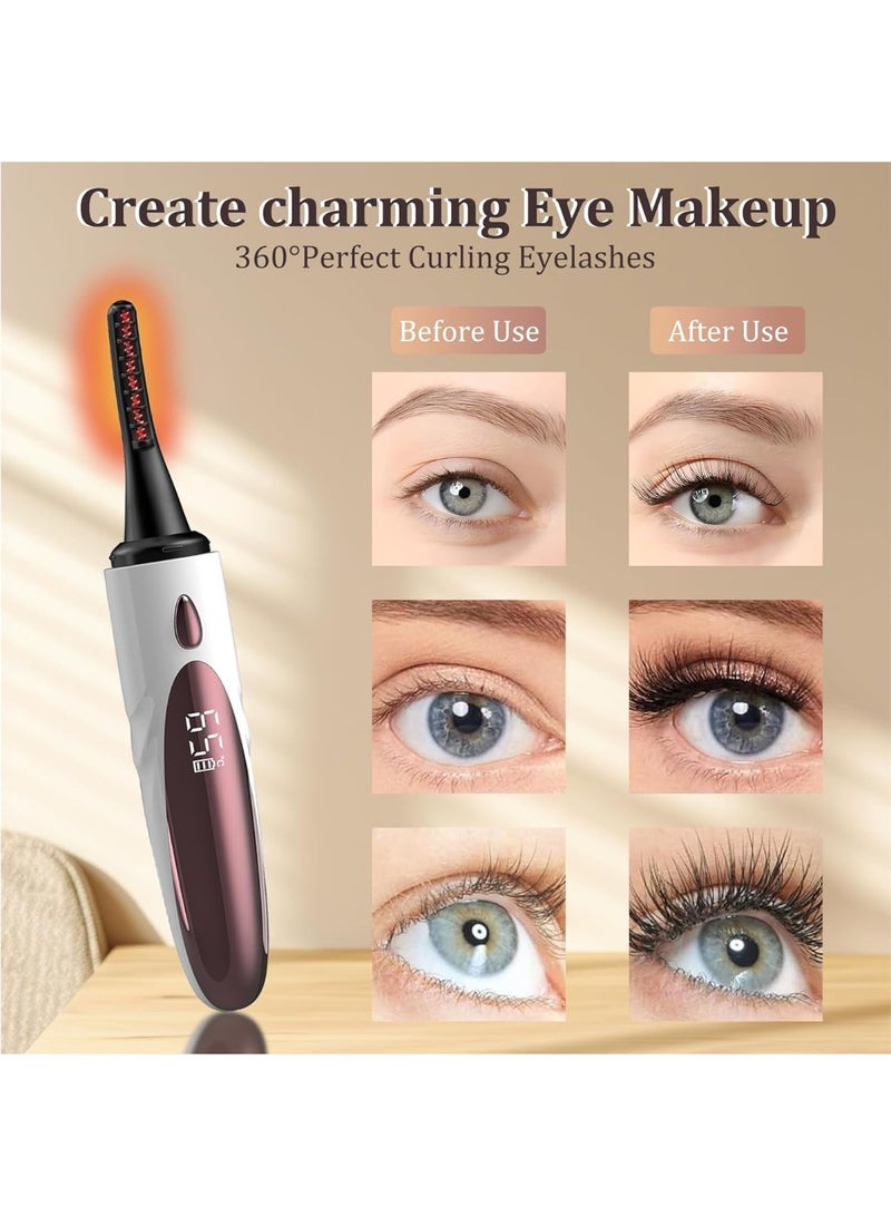 general Heated Eyelash Curlers,Electric Eyelash Curlers,8 Seconds Fast Heating,Double-Sided Anti-Burn Heated Lash Curler,A Fast-Forming, Natural-Looking,Long-Lasting Heated Eyelash Curler - Image 3