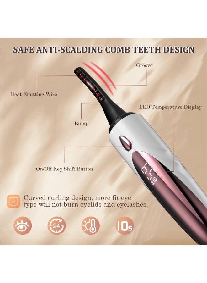 general Heated Eyelash Curlers,Electric Eyelash Curlers,8 Seconds Fast Heating,Double-Sided Anti-Burn Heated Lash Curler,A Fast-Forming, Natural-Looking,Long-Lasting Heated Eyelash Curler - Image 5