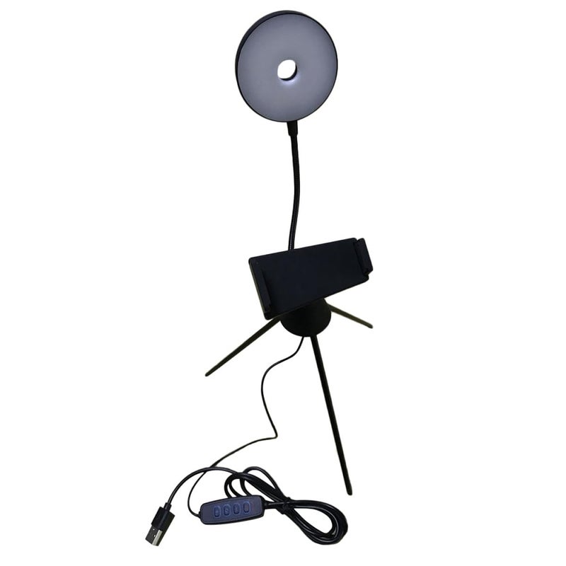 Adjustable Brightness LED Fill Light With Tripod Stand Mobile Phone Holder For Live Streaming Video Recording - Image 2