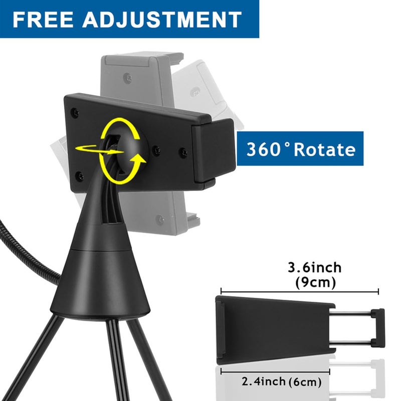 Adjustable Brightness LED Fill Light With Tripod Stand Mobile Phone Holder For Live Streaming Video Recording - Image 3