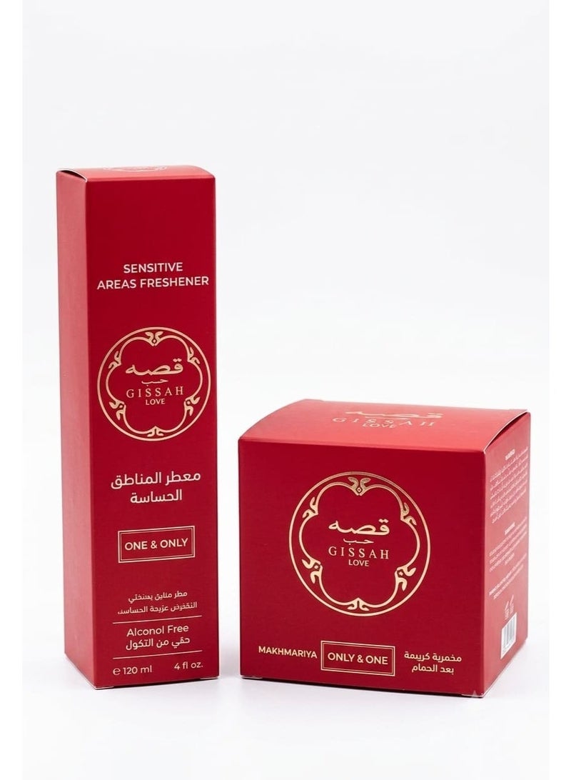 Makhmariya Body Cream 360 ML And Sensitive Areas Freshener 120 ML