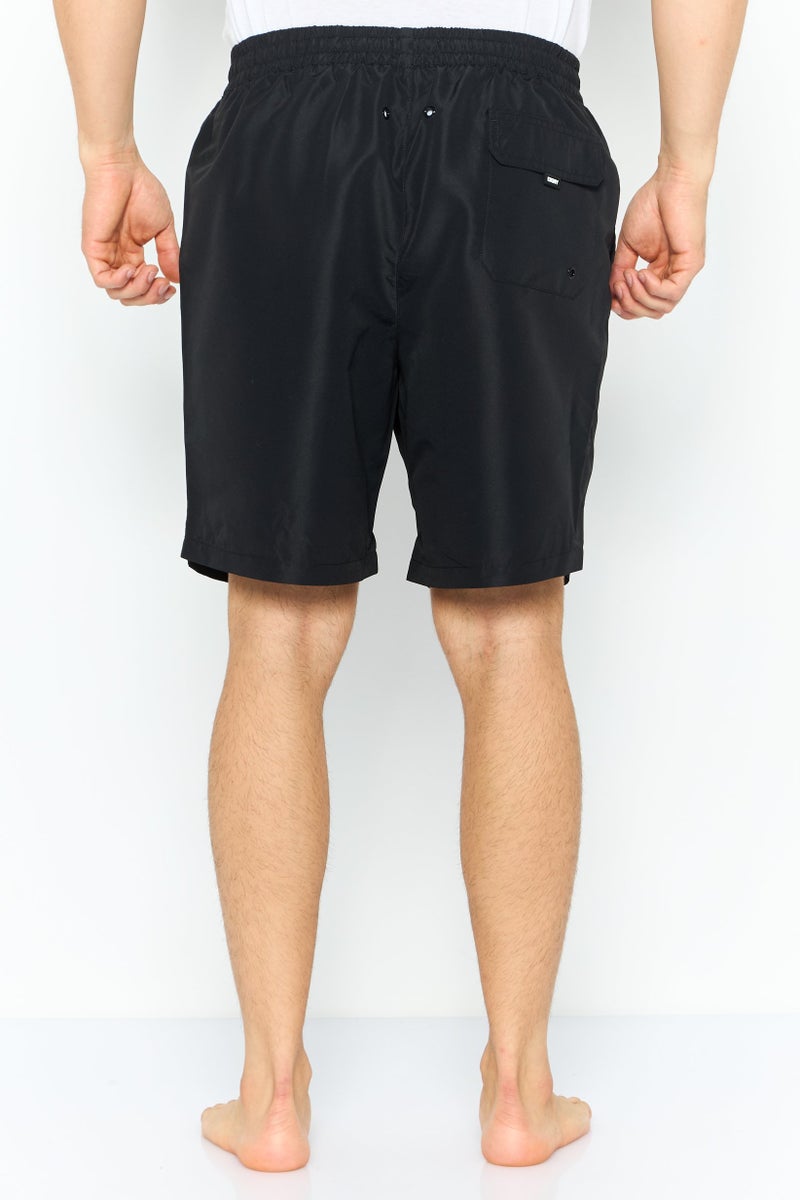 DKNY Men Drawstring Brand Logo Board Shorts,Black  - Image 4