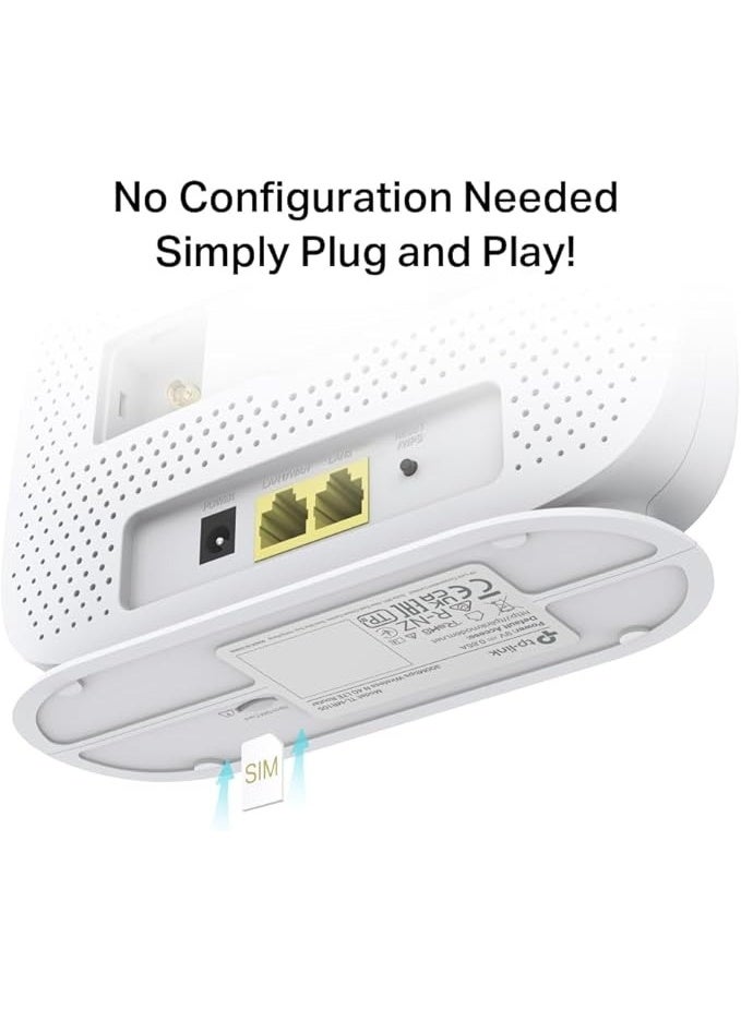 TP-Link TL-MR105 N300Mbps WiFi 4G Router, 4G Cat4 LTE Network, Ethernet Port, 4G Router with Sim Slot, Mobil WiFi Router, Sim Card Router, TP-Link WiFi Router, External Antenna Ports, Plug & Play - Image 2