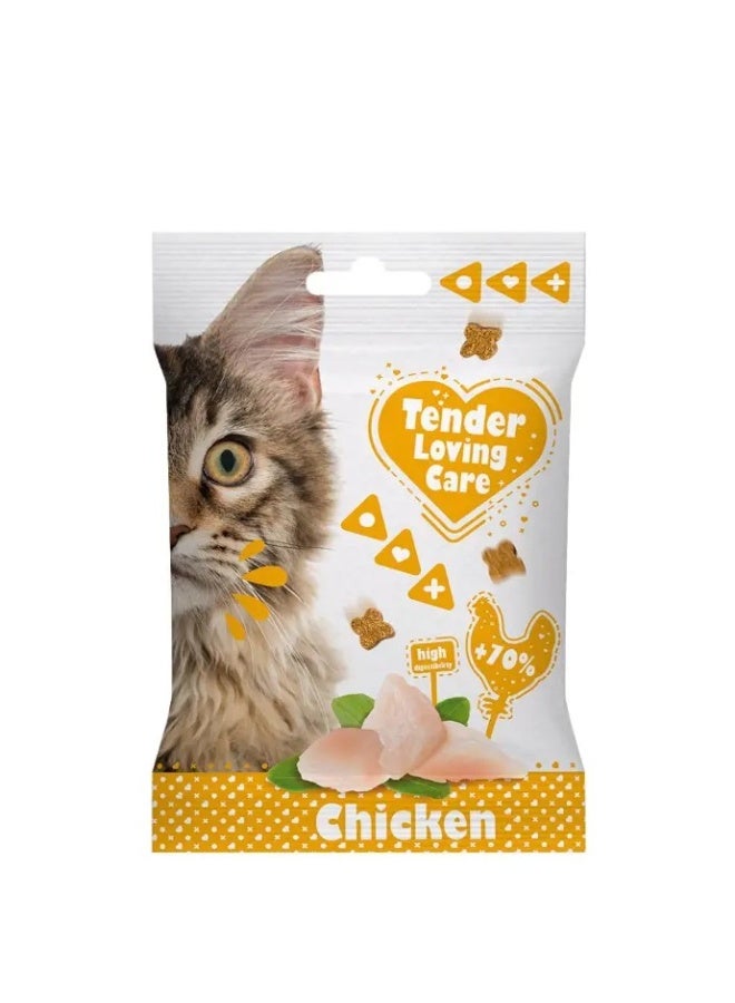 Duvo Tender Loving Care Soft Cat Snack Chicken - 50G