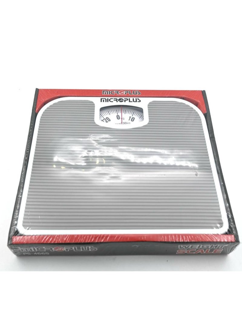 Microplus Manual Bathroom Weight Scale with Maximum 130 KG Load Grey PS-4665  - Image 2