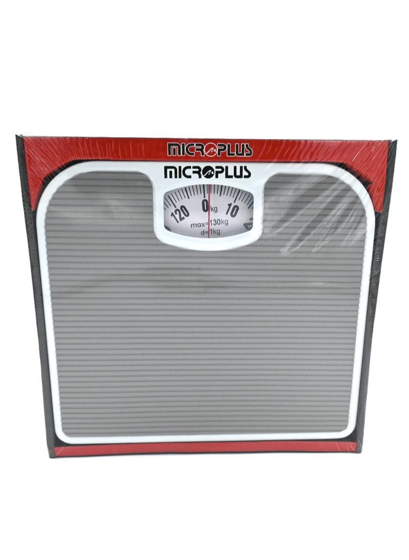 Microplus Manual Bathroom Weight Scale with Maximum 130 KG Load Grey PS-4665  - Image 1