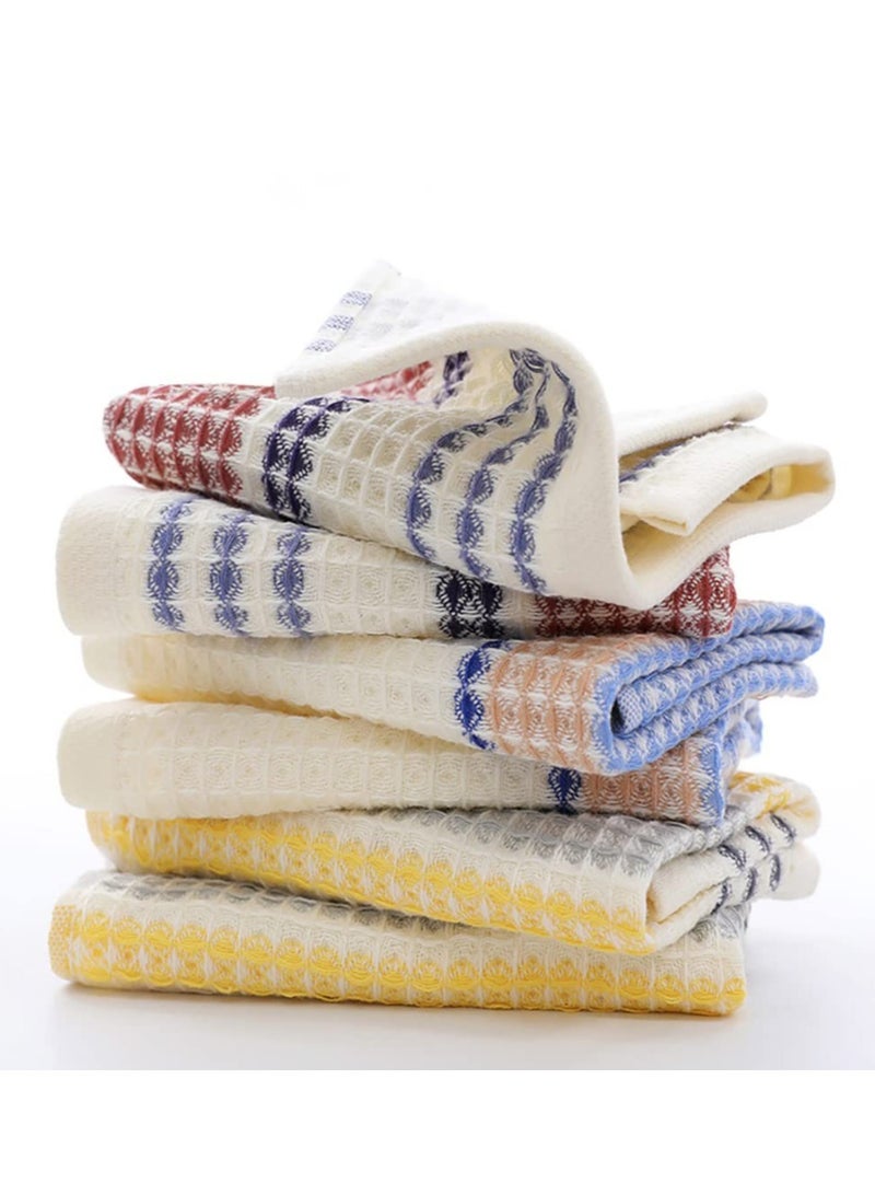 Cotton Striped Towel Set Quick Drying Lightweight Ultra Soft Absorbent Bath Hand Washcloths for Home Travel Yellow Grey Black - Image 4