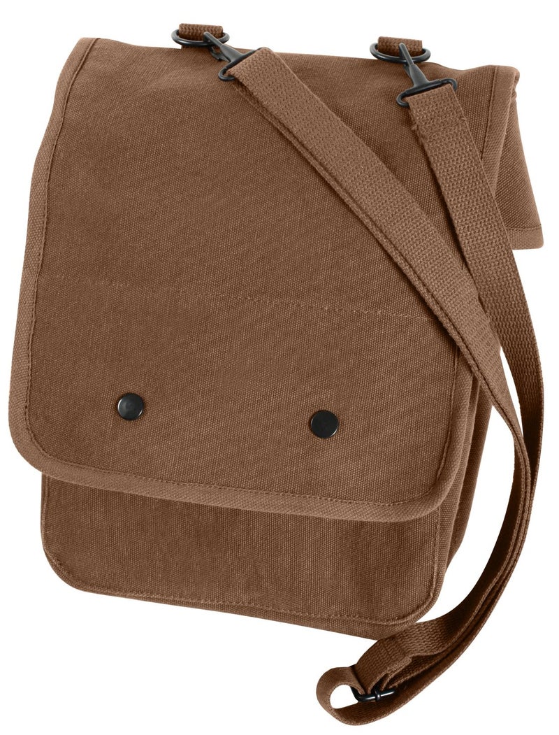 Rothco Canvas Map Case Shoulder Bag, Earth Brown - Image 1