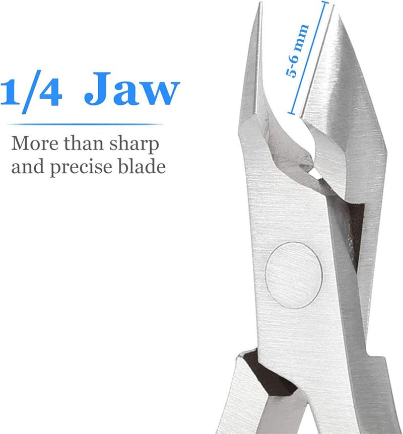 IVON Cuticle Trimmer, Professional Non-Slip Cuticle Cutter Stainless Steel Nipper Blue - Image 2