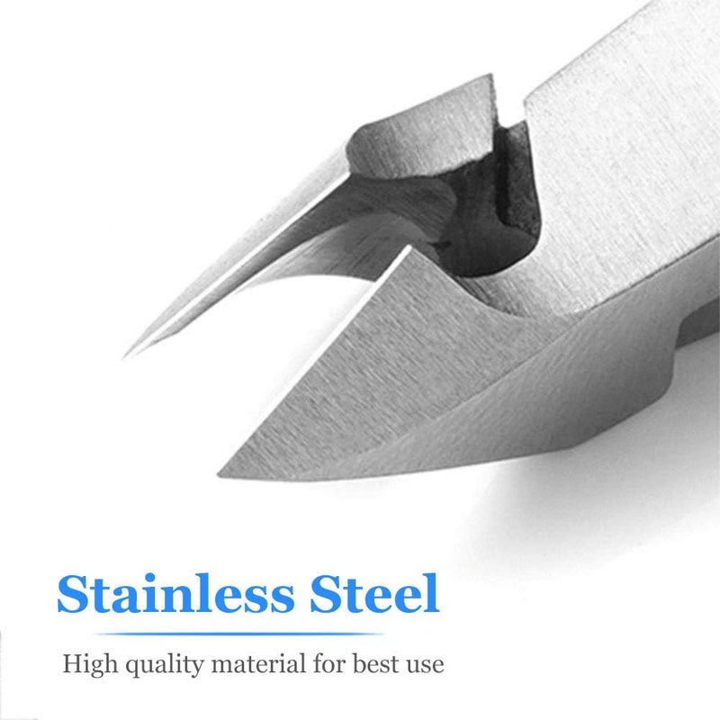 IVON Cuticle Trimmer, Professional Non-Slip Cuticle Cutter Stainless Steel Nipper Blue - Image 3
