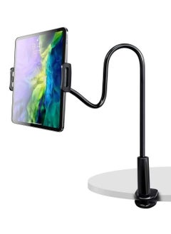 LIXES Gooseneck Phone Holder for Bed, 360° Rotate Support Rod One-Hand Adjustable Cell Phone Holder, Flexible Long Arm Headboard Clip Clamp Cell Phone Stand, Compatible with All 4.7-7" Devices  - Image 2